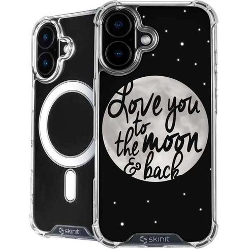 To The Moon And Back BW iPhone 16 MagSafe Case
