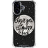 To The Moon And Back BW iPhone 16 Plus Clear Case