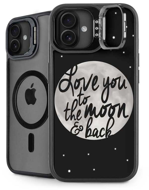 To The Moon And Back BW iPhone 16 Plus Kickstand Case