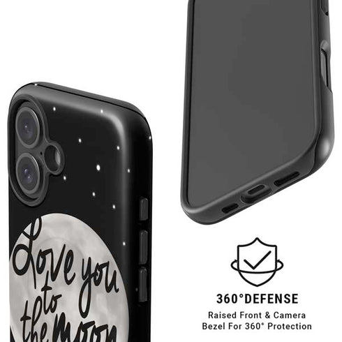 To The Moon And Back BW iPhone 16 Plus Magsafe Impact Case