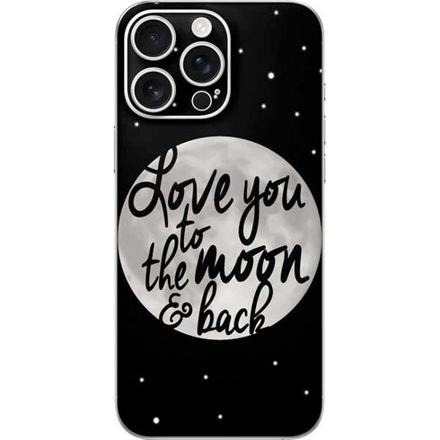 To The Moon And Back BW iPhone 16 Pro Max Skin
