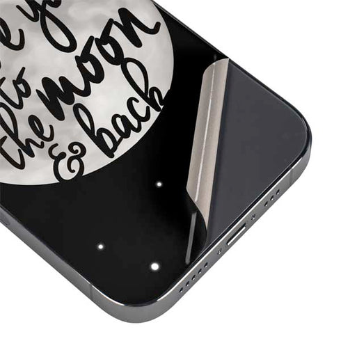 To The Moon And Back BW iPhone 16 Pro Max Skin