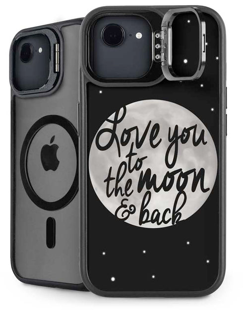 To The Moon And Back BW iPhone 16e Kickstand Case