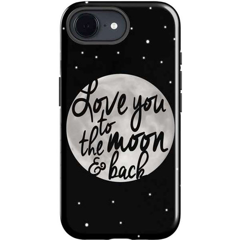 To The Moon And Back BW iPhone 16e Impact Case