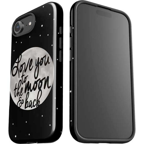 To The Moon And Back BW iPhone 16e Impact Case