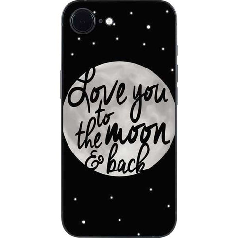 To The Moon And Back BW iPhone 16e Skin