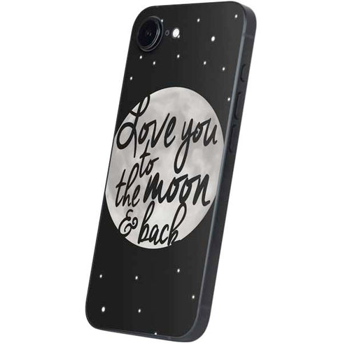 To The Moon And Back BW iPhone 16e Skin