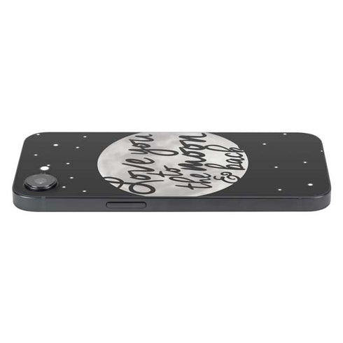 To The Moon And Back BW iPhone 16e Skin