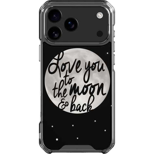 To The Moon And Back BW iPhone 18 Pro Max Clear Case