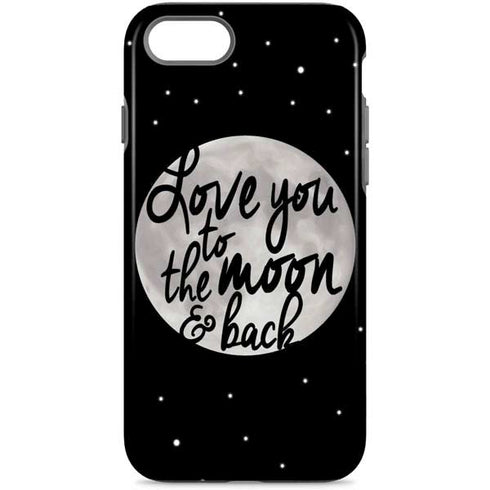 To The Moon And Back BW iPhone Cases