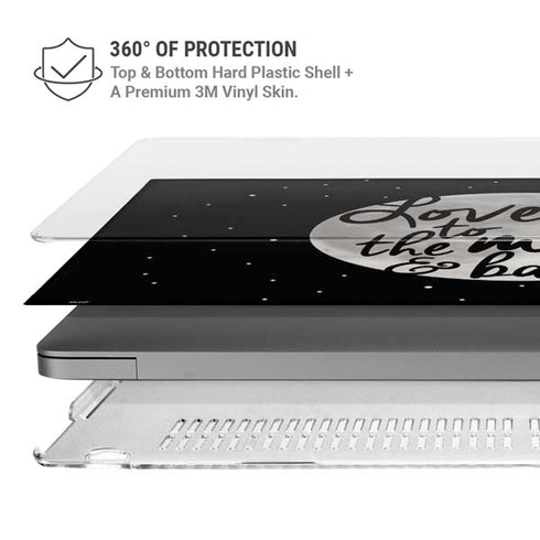 To The Moon And Back BW MacBook Pro 14in (2021-24) Case plus Skin