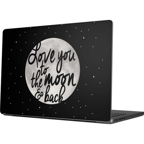 To The Moon And Back BW Apple MacBook Pro 14-inch Skin