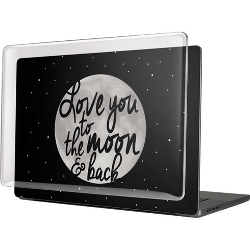 To The Moon And Back BW MacBook Cases