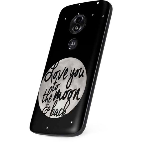 To The Moon And Back BW Moto E5 Play Skin