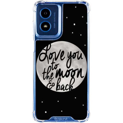 To The Moon And Back BW Moto G 5G (2024) Clear Case