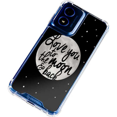 To The Moon And Back BW Moto G 5G (2024) Clear Case
