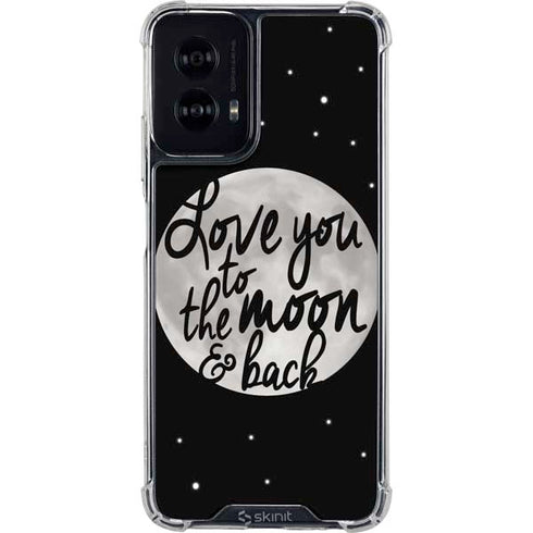 To The Moon And Back BW Moto G Power 5G (2024) Clear Case