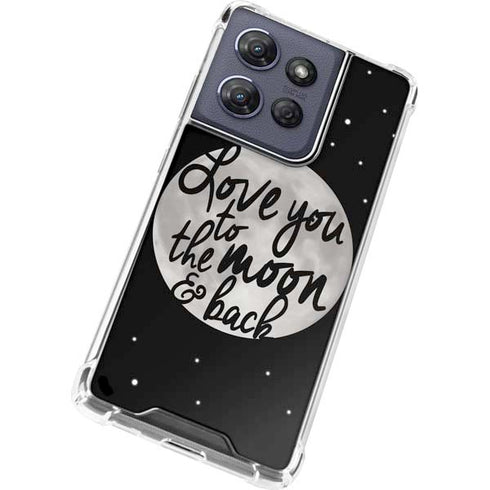 To The Moon And Back BW Moto G Power 5G (2025) Clear Case