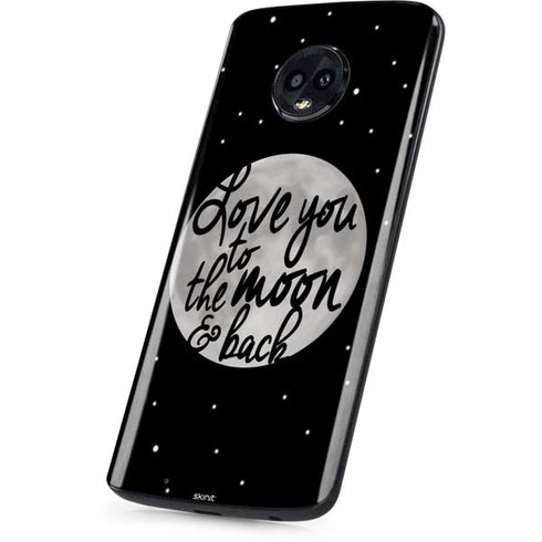 To The Moon And Back BW Moto G6 Skin