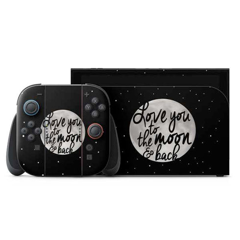 To The Moon And Back BW Nintendo Switch 2 (2025) with Joy-Con Skin