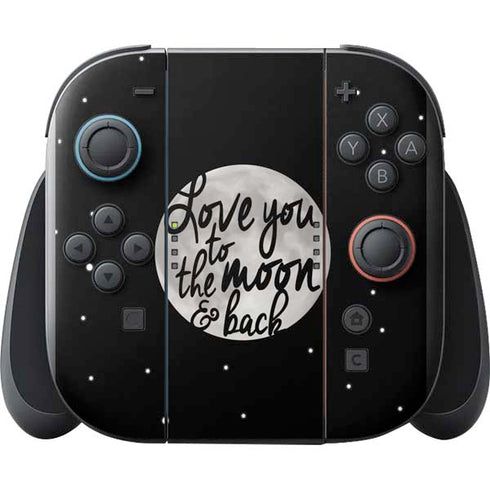 To The Moon And Back BW Nintendo Switch 2 (2025) with Joy-Con Skin