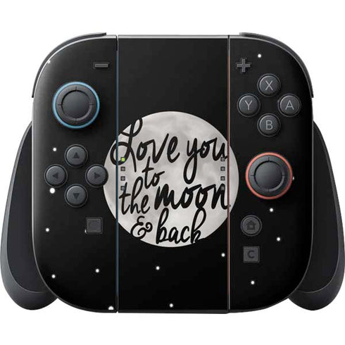 To The Moon And Back BW Nintendo Skins