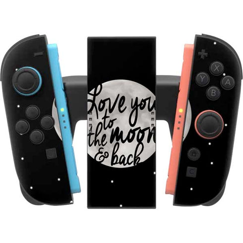 To The Moon And Back BW Nintendo Switch 2 (2025) Joy-Con Controller Skin