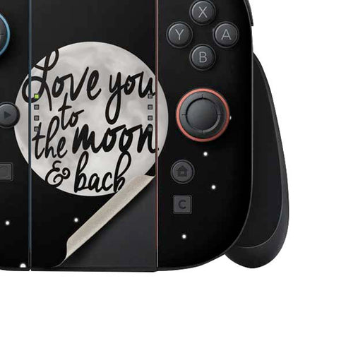 To The Moon And Back BW Nintendo Switch 2 (2025) Joy-Con Controller Skin