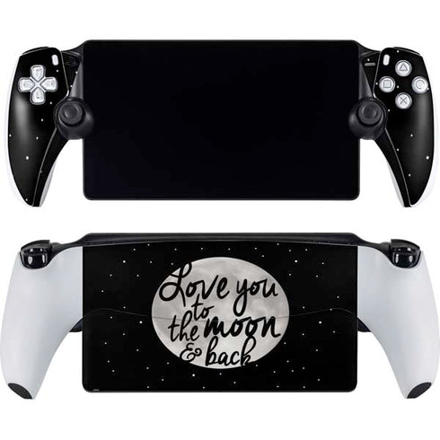 To The Moon And Back BW PlayStation Portal Remote Player Skin