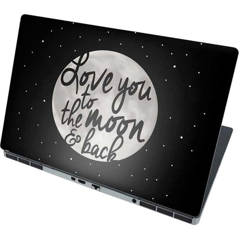 To The Moon And Back BW Dell Precision Skin