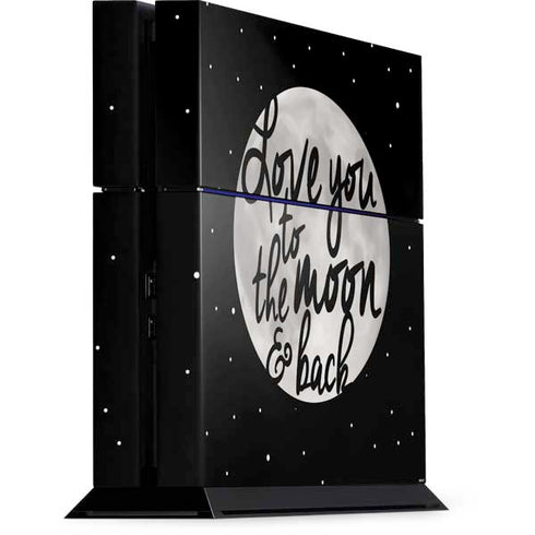To The Moon And Back BW PlayStation PS4 Skins