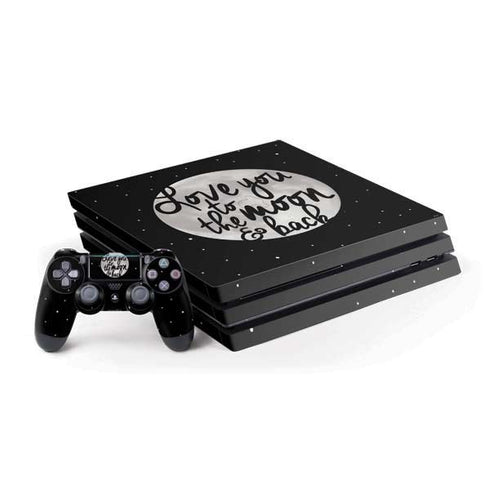 To The Moon And Back BW PlayStation PS4 Skins