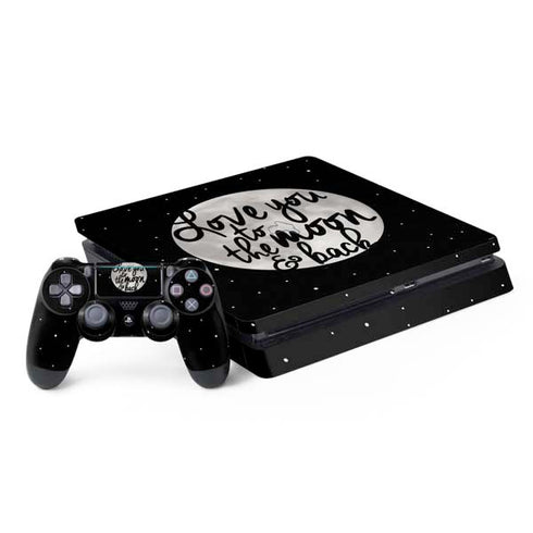 To The Moon And Back BW PlayStation PS4 Skins