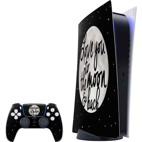 To The Moon And Back BW PlayStation PS5 Skins