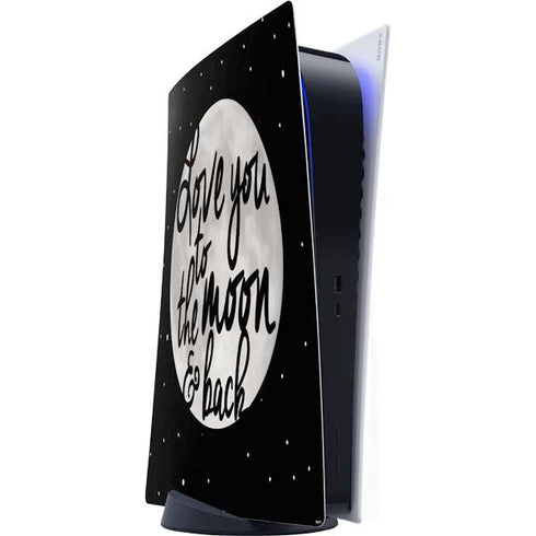 To The Moon And Back BW PlayStation PS5 Skins