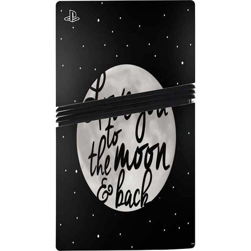 To The Moon And Back BW PS5 Pro Console Skin