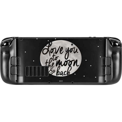 To The Moon And Back BW Steam Deck Handheld Gaming Computer Skin