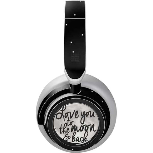To The Moon And Back BW Surface Headphones Skin