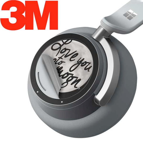 To The Moon And Back BW Surface Headphones Skin