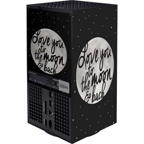 To The Moon And Back BW XBox Series X Digital Edition Bundle Skin