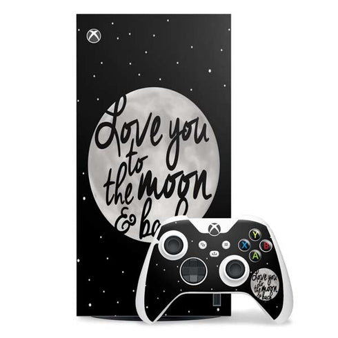 To The Moon And Back BW Xbox Series X Skins