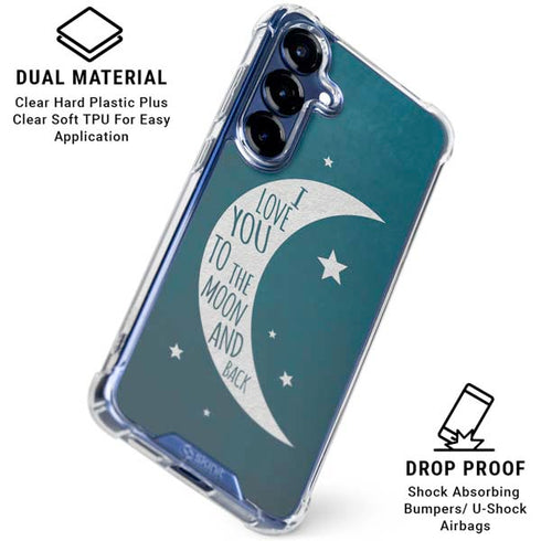 To The Moon And Back Galaxy S25 Clear Case