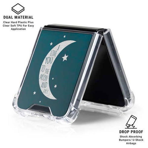 To The Moon And Back Galaxy Z Flip6 Clear Case