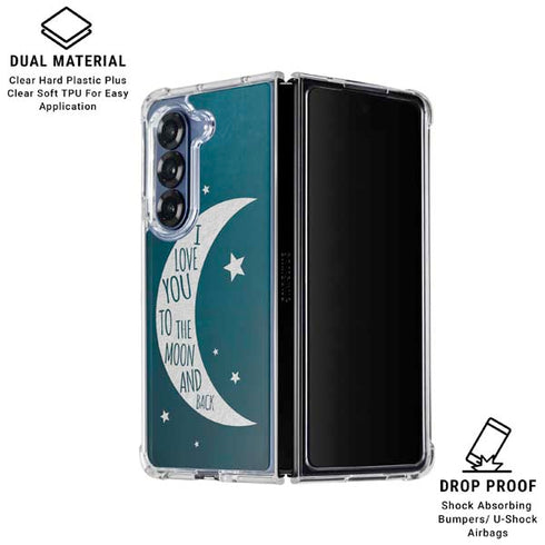 To The Moon And Back Galaxy Z Fold6 Clear Case