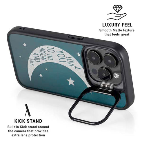 To The Moon And Back iPhone 15 Pro Kickstand Case