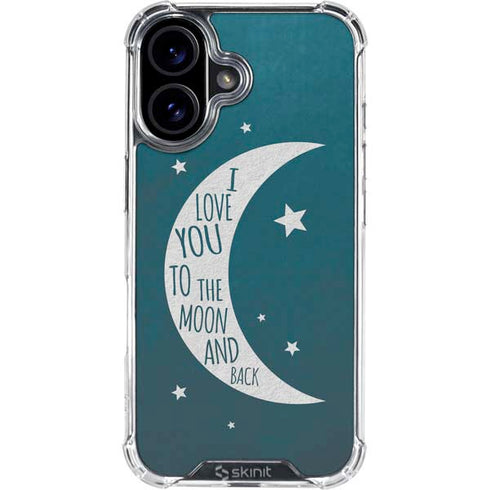 To The Moon And Back iPhone 16 Plus Clear Case