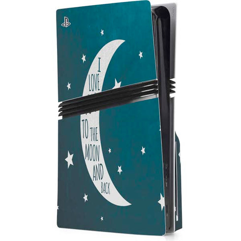 To The Moon And Back PS5 Pro Disk Console Skin