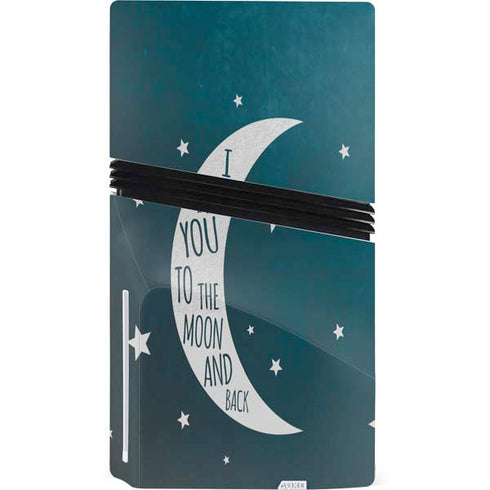 To The Moon And Back PS5 Pro Disk Console Skin