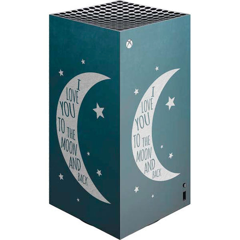 To The Moon And Back XBox Series X Digital Edition Console Skin