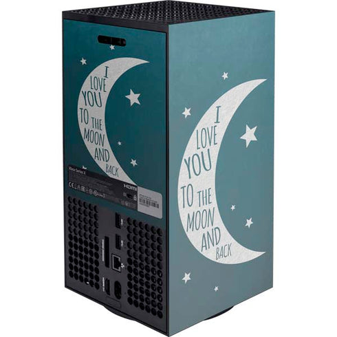 To The Moon And Back XBox Series X Digital Edition Console Skin